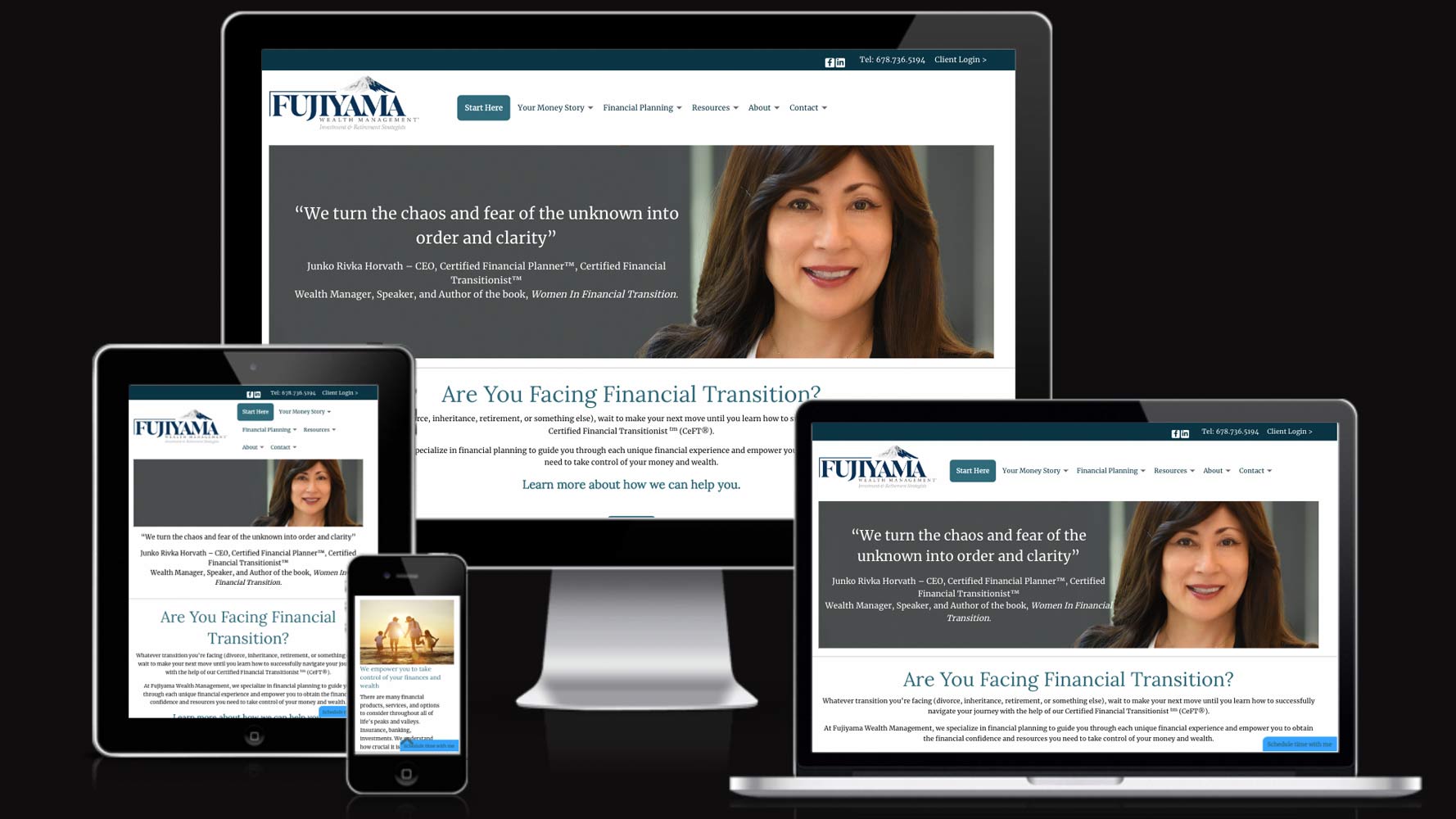 financial planner responsive website