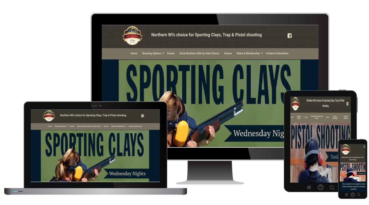 sports club website design