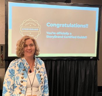 kelley patrick next to storybrand guide certification